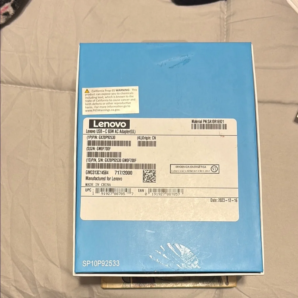 Lenovo 65W USB-C Power Adapter in Black